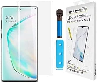 Crixus® Tempered Glass for Samsung Galaxy Note10 Plus Fully curved edge to edge UV screen protector (One Minute Quick Fix)