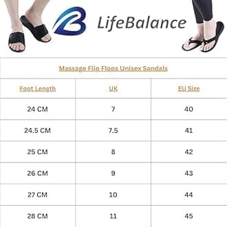 LifeBalance Comfortable Foot Massage Slipper with Arch Support for Pain Relief, Orthopedic Slippers, Acupressure Foot Massaging Slides, Plantar Fasciitis Support for Men