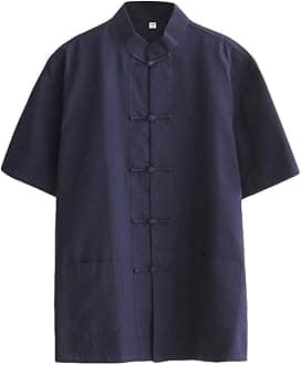 100% Cotton Short Sleeve Kung Fu Shirt – Traditional Chinese Martial Arts Top for Men & Women