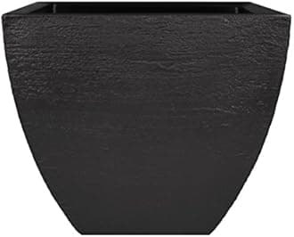 Tusco Products 4 Set MSQ20BK Modern Square Garden Planter, 20-Inch, Black