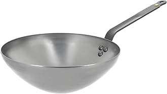 De Buyer 5618.28 Carbon Steel Wok, Medium, Metallic