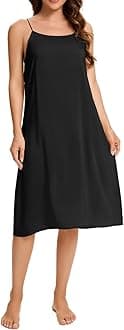 ZEEREE Women 100% Cotton Long Full Slips for Under Dresses Camisoles Slip Dress Cami Dress Chemise Petticoat