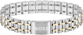 BOSS Jewelry Men's OWAN Collection Link Bracelet in Stainless Steel