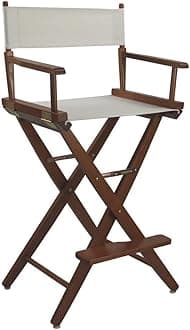 American Trails Extra-Wide Premium 30" Director's Chair Mission Oak Frame Natural Canvas, Bar Height