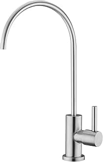 Pirooso Faucet for Water Filter, 100% Lead-Free Kitchen Faucet Drinking Water, 360° Swivel Kitchen Sink Water Filter Faucet,Fits Most Reverse Osmosis Units or Water Filtration System, Brushed Nickel