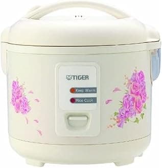 Tiger JAZ-A18U-FH 10-Cup (Uncooked) Rice Cooker and Warmer with Steam Basket, Floral White