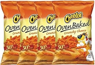 Cheetos Over Baked Crunchy Cheese Gluten Free Snacks 7.63 Oz Snack Care Package for College, Military, Sports (4)