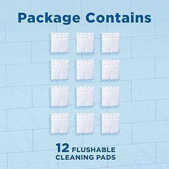 Duck Fresh Brush Refills (12 Flushable Cleaning Pads)- Biodegradable- Duck Toilet Bowl Cleaner