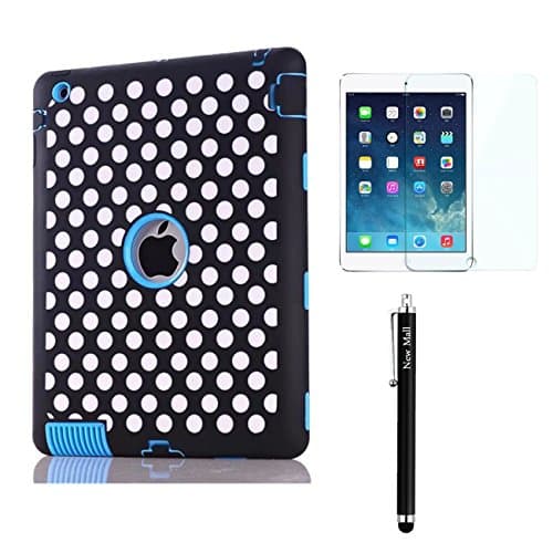 NewMall ipad mini2 case,Polka Dot Shock-Absorption / Impact Resistant Hybrid Dual Layer Armor Defender Full Body Protective Case Cover for ipad mini2 case