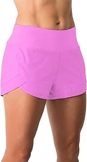 Tough ModeWomens 3" Lightweight Running WOD Volleyball Shorts Workout Mesh Liner Zip Pocket