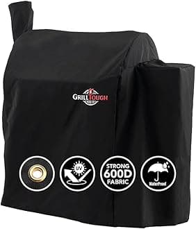 Heavy Duty Smoker Cover for Outdoor Grill – Fits Popular Smoker Brands & Pro 575 Series Grills – Waterproof, Weather Resistant, UV & Fade Resistant with Adjustable Straps – Black