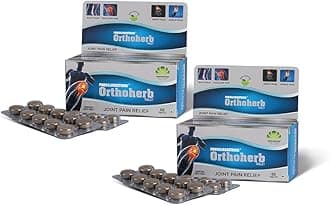 Pankajakasthuri Orthoherb Tablet Ayurvedic Pain Relief from Joint, Muscle, Back Pain, Sprains, Sports injuries reducing Inflammation and Sciatica - 60 Tabs (Pack of 2)