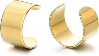 2pcs Stainless Steel Ear Cuff Ear Clip Non-Piercing Clip On Earrings for Men and Women