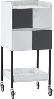 BarberPub Salon Storage Rolling Cart with Casters, Art Utility Station 2007