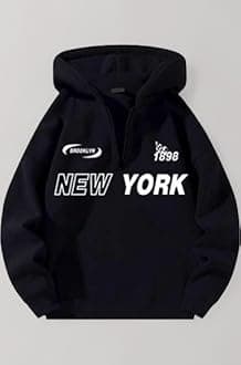 Half Zipper Printed Hoodies for Men | Men's Sweatshirt