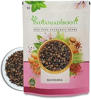 - IndianJadiBooti Baibadang (Vidanga) - 400g | Vayuvilamgam/Embelia Ribes | Krumi Nivarani & Jeerna Shakthi | Natural, Cleaned & Dried Whole Seeds