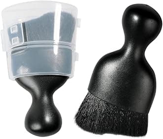 AOCISKA Car Interior Detailing Brush,Soft Bristle Cleaning Brush Car Detailing Brush Dusting Brush,Car Interior Cleaning Tool,Auto Detail Brush Car Dash Duster Brush (Black with Cap)