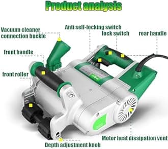 Wall Chaser Blades Dust-Free Wall Grooving Machine, Wall Grooving Machines, 1100w High Power Wall Chasing Tool for Brick, Ground and Rebar (35mm)