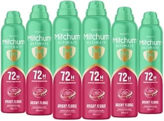 Mitchum Women Ultimate 72H Aerosol Bright Floral 250ml (Pack of 6)
