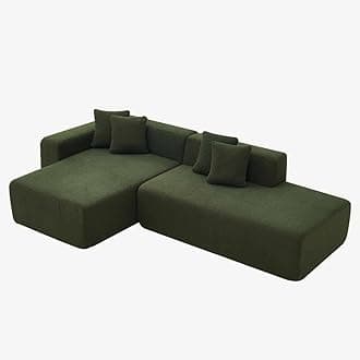 2 - Piece L-Shaped Upholstered Sectional Green