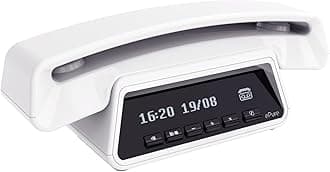 ePure Premium - Cordless Phone DECT With Answering Machine - Classic Design - Smart Display Base - Large Graphic Display - Handsfree - Call Barring - White