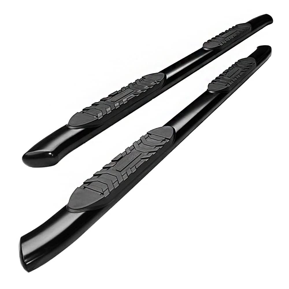 MaxMate Compatible with 2009-2018 Dodge Ram 1500; 2019-2020 1500 Classic Quad Cab 5inch Black Oval Bend Side Step Rails Nerf Bars Running Boards (2pcs with Mounting Bracket Hardware Kit) | WBD57068