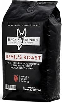 DEVIL'S ROAST | Extra-Strong Highly Caffeinated | 1KG Whole Coffee Beans