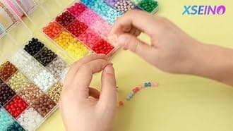 XSEINO 5700PCS 4mm Round Glass Beads for Jewelry Making, 23 Colors Crystal Beads for Bracelets Jewelry Making and DIY Crafts