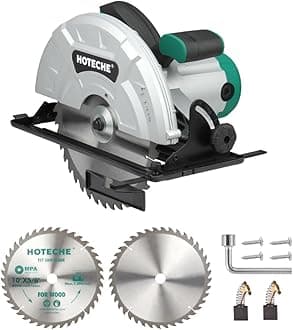 Hoteche 10-Inch Compact Portable Table Saw with Saw Blade for Desktop Use