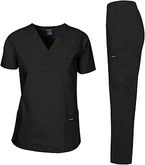Dagacci Scrubs Medical Uniform Mens Scrub Set Medical Scrubs Top and Pants