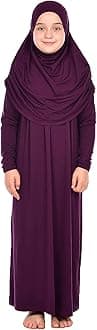 ihvan online Muslim Dress for Girls, Long Sleeve One-Piece Islamic Prayer Dress, Hijab for Kids, Girls Abaya, Islamic Gifts