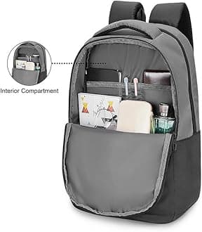 United Colors Of Benetton Rayden Polyester 25L Casual 3 Compartment Backpack For Unisex - Charcoal Grey