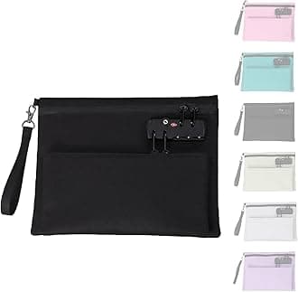 Generic2025 New Travel Lock Bag, Cash Pouch, Travel Luggage Lock, Double Layer Anti-Theft Handbag With 3-Digit Code, TravelLock Bags for Personal Items Backpacks, Gym Bags More (Black)