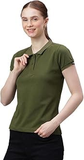 Wear Your Opinion Womens Polo Collar Neck T-Shirt Top (Design: Solid)