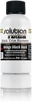 Black Plastic & Vinyl Trim Restorer - Use for Car and Truck Detailing, No Wet Look, Instantly Revives Color to Trim, Bumpers, Mud Flaps, Etc., Black (2 oz)
