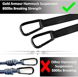 Gold Armour Camping Hammock - XL Double Hammock Portable Hammock Camping Accessories Gear for Outdoor Indoor with Tree Straps, USA Based Brand (Turquoise and Seafoam)