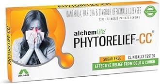 AlchemLife PhytoRelief CC® | Fights cough, cold & sore throat | 5X Natural Immunity Booster | Clinically tested & Patented solution| Sugar-Free - Pack of 3 (30 Pastilles)