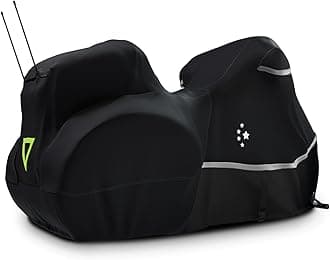 Motorcycle Cover with Side+Top Box Heavy Duty 420D Waterproof for Touring Models Harley Davidson Ultra Limited,Road Glide Limited, Gold Wing,Road Master,Indoor & Outdoor Storage Black