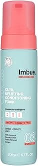 Imbue Curl Uplifting Conditioning Foam Hair Mousse - Hair Conditioner Curly Girl Movement Paraben Free Vegan, White