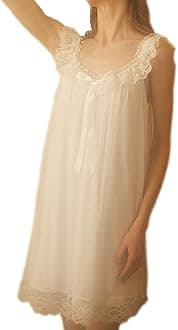 Women's Sleepwear Lace Nightdress Victorian Vintage Nightgown Loungewear Pajamas