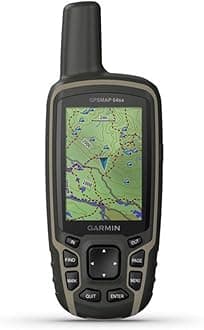 Garmin 010-02258-10 GPSMAP 64sx, Handheld GPS with Altimeter and Compass, Preloaded with TopoActive Maps, Black/Tan