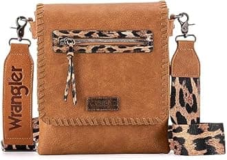 Wrangler Crossbody Bags for Women Western Woven Satchel Purse with Guitar Strap