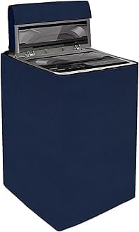 Yellow Weaves Waterproof & Dust-Proof Top Loading Fully Automatic Washing Machine Cover (Dimensions- 59x59x86 cm, Blue)