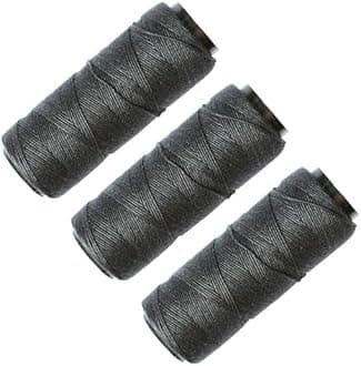 3 Rolls Sewing Threads Weaving Threads Using for Hand Sewing Hair Weft Hair Extensions Wig DIY (Black)