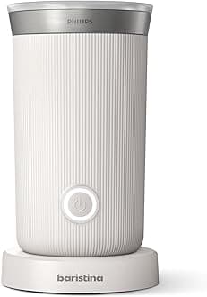 Philips Baristina Milk Frother - Foam milk perfectly​. Hot and Cold. Dairy and Non-Dairy. Easy to Clean. for Philips Baristina Espresso Machines. Milky White (BAR311/00)
