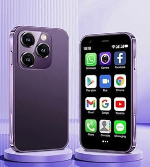 SOYES XS18 3G Mini Smartphone, 3-Inch Touchscreen, Dual SIM, 2GB RAM 16GB ROM, Android 8.1, Ultra Slim Compact Phone (Blue) (purple)