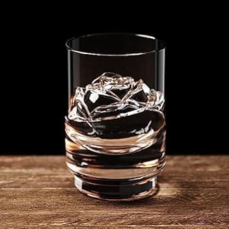Rose Clear Ice Cube Maker: 2.5 Inch Crystal Clear Ice Cube Tray - 3D Rose Large Ice Ball Maker - Flower Shape Ice Cubes for Whiskey Cocktails Bourbon