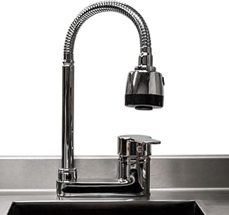 Cocktail Bar Station Stainless Steel 90L Insulated Ice Well Removable Dividers Floor Standing Workstation Large Sink 360 Swivel Mixer Tap Speed Rail Bin Void FREE Boston Cocktail Shaker