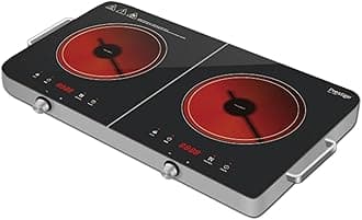 Prestige Double Infrared Cooker 2800W | Touch and Knob control Induction Cooker with Over Heat Protection | Induction cooker 2 burner PR81536