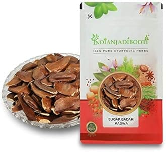 IndianJadiBooti Sugar Badam Kadwa – Traditional Processed Bitter Almond/Sky Fruit | 100 Grams